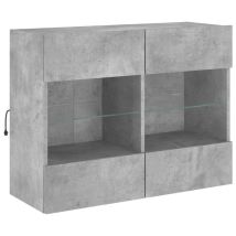 Helloshop26 - Mueble Tv Multimedia Estantería Para Televisión Buffet Para Televisión Comedor Salón Dormitorio Montado En La Pared Con Luces Led 78,5 X
