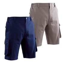 Bermuda Da Lavoro Uomo Multitasca P&p Twill Blue M