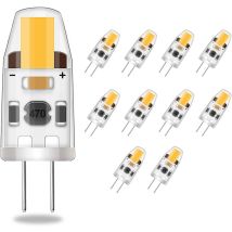 Jusch - Led G4 Dimmable Light Bulbs, 2w Equivalent To 20w Halogen Lamp, 200lm Warm White Energy Saving Lamp, No Flicker, Ac/dc 12-24v, G4 Bi-pin, 360°