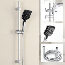 Lonheo Max - Brausestange Mit Handbrause Mit 3 Strahlarten Handbrause Verstellbare Brausegarnitur Verchromtes Edelstahl-duschsystem