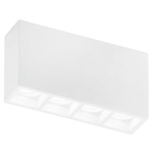 Plafoniera Componibile Hapis In Gesso Bianco Verniciabile 21x55x11 Cm.'