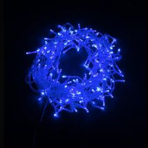 Guirlande Rideau Stalactite 180led Ip44 3m Avec Timer - Bleu - Silamp