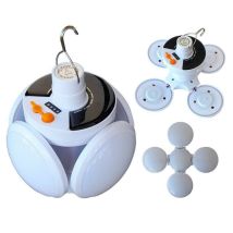 Trade Shop Traesio - Trade Shop - Lampadina Emergenza Pannello Solare Ricaricabile Deformabile 6500k Ea-94439 -