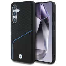 Funda Bmw Magsafe De Cuero Texturizado Y Liso Para Samsung Galaxy S25 Negra