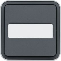 Wnc025 Cubyko Label Holder Pushbutton 1f Surface-mounted Grey Ip55 - Hager