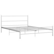 Gbly Bettgestell Weiß Metall 140×200 Cm
