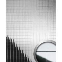 Wallface - Pannello Per Interni E Pareti Mosaico 27379 M-style Rivestimento Murale Autoadesivo Argento 0,96 Mq