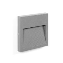 Aplique Asimétrico Slim Square Ip65 Led Smd 9w 1167lm(310lm) Cri90 4000k 38o/78o Gris