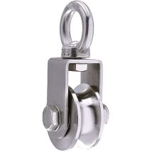 Crea – Puleggia Di Sollevamento Da 500 Kg – 2 Cuscinetti – Diametro 48 Mm – Acciaio Inossidabile – Rotazione A 360° Per Un Sollevamento Efficiente