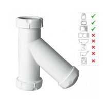Sifón Y Griega Con Tuerca Loca T-10 1 1/2 Tecnoagua