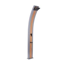 Douche Solaire De Jardin En Aluminium Gris Ral7048 – Réservoir 40 L – Hauteur 224 Cm – Mitigeur Et Robinet Lave-pieds Intégrés – Starmatrix