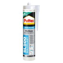 Pattex – Multifunktionales, acetonhaltiges Silikon Elfenbein 300 ml – Wasser- und wetterbeständig – Hervorragende Haftung – Schnelle Trocknung