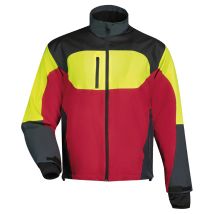 Watex Stretchjacke Forest Jack Red – Wasserabweisend – Größe S – Leuchtgelb-Rot-Grau – Polyester, Elasthan