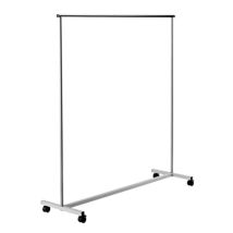 Stand appendiabiti con ruote barra cromata – 455x1500 mm – Altezza 1600 mm – Argento cromato