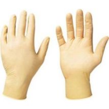 Guanti Monouso in Lattice – Formato: 9 – Beige Chiaro – Seamless – Conforme alla EN 455 – Stronghand