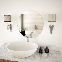 Wandspiegel Spiegel Badzimmer Spiegel 50 Cm Rund Glas Bnted941714 Bonnevie