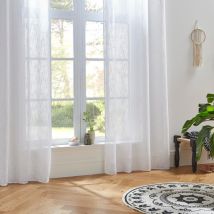 Sandgestrahlter Gewebter Vorhang Alton 140 X 240 Cm Atmosphera - Weiß - Blanc