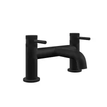 Merano - Core Matt Black Modern Round Style Bath Filler Bathroom Tap
