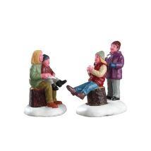Adventskranz Lemax – 2-teiliges Spielhausset – Beleuchtung, Bewegung, detaillierte Charaktere