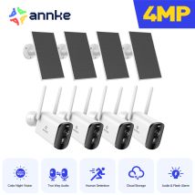 Annke - Solar Outdoor Wireless Camera Solar Panel With 4mp Camera For Home Security Two-way Audio Ip65