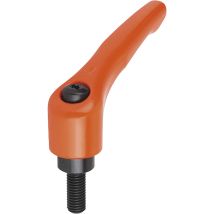 Klipp Klemmhebel (klemmgriff) Mit Gewindestift Spannhebel M 6 X 25 Mm Orange