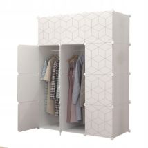 Kleiderschrank Weiß Modular 147x75x47 cm – 5904890435599 – Moderner Stauraum für Kleidung und Accessoires – Stilvolles Design