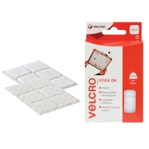 Velcro - Brand 60235 Brand Stick On Squares 25mm White (pack 24) Vel60235