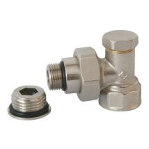 Somatherm – Codo de ajuste universal 1/2" (15x21) – Latón niquelado – Conexión hembra a macho