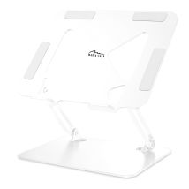 Laptopständer (weiß) – Verstellbarer, Ergonomischer Metallständer Für Laptops Von 10 Bis 17 Zoll. Die Robuste Stahlkonstruktion Mit Rutschfesten Füßen