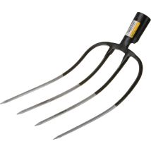 Dunggabel 4 Zinken 310mm geschmiedet Stahl silber-anthrazit 800g Freund Victoria