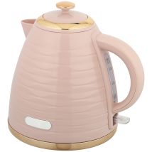 Homcom - Electric Kettle, Fast Boil, 1.7l, 3kw, Swivel, Pink Ripple