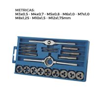 20-teiliges Gewindebohrer-Set – Hochwertiger Stahl – Ideal für Metall und Kunststoff – Praktisches Organizer-Etui