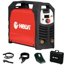 Inversor Helvi Jet 200 – 6,7 KVA – 10A a 200A – IP22S – 5,4 kg – Soldadora compacta para mantenimiento y carpintería