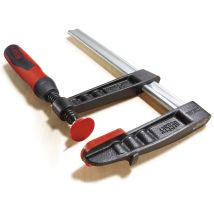 Bessey - 400mm Cast Iron Screw Clamp And Anti Slip End Covers 40cm 400/175 Tg40-2k