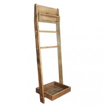 Homeness – Rayonnage en bois de pin recyclé – Dimensions : 62 x 45 x 175 cm – 2 étagères – Charge maximale : à définir