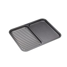 Kitchencraft Masterclass Backblech Mit 2 Fächern Of Carbonstahl, 39 X 31 Cm - Grau
