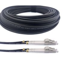 Elfcam - 70m Câble Fibre Optique Os2 Lc/upc À Lc/upc, Duplex Monomode 9/125μm, Acier Blindé, Intérieur/extérieur, G657a2, Lszh, 10g Compatible