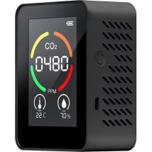 Zn-az- 2co-yy01 Rilevatore Di Anidride Carbonica 3 In 1, Temperatura/umidità/co2, Batteria Integrata, Nero