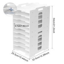 Office Filing Trays Holder With Pen Holder Letter A4 Paper Desk Organiser Desktop File Holder Stackable Document Storage Rack For Home Office School (