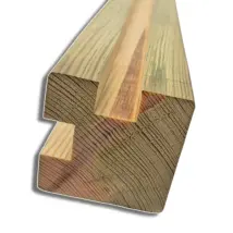 Trave In Legno Da 150 Cm Con Canale A L Da 20x16 Mm, Sezione 7x7 Cm, In Pino Impregnato