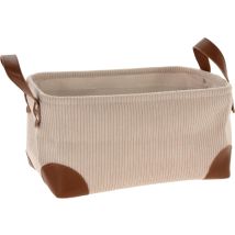 Cesta De Almacenamiento Home-styling-collection Corduroy 30x20x15 Cm Ligera
