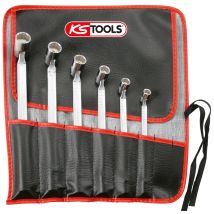 KS Tools – Juego de 6 llaves de vaso articuladas de 12 puntos – Ideal para mecánica y mantenimiento