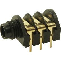 Cliff - Cl12345 Klinken-steckverbinder 6.35 Mm Buchse, Einbau Horizontal Polzahl: 3 Stereo Schwarz 1 S