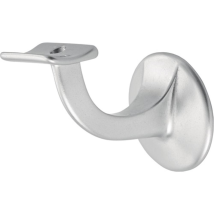 Hermeta - Handlaufträger 3501 Aluminium Silberfarbig Eloxiert Durchmesser Wandplatte 56 Mm Gewölbte Auflage