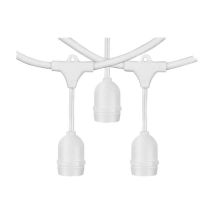 Guirlande lumineuse blanche 10m – 10 douilles E27 – Douille pour ampoule – Culot, Matières, Puissance, Tension électrique, Quantité par pack, Diamètre