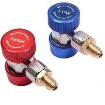 Acoplamiento Rápido Ajustable Para Carga De Ca R134a, Adaptador De Conexión Sae De 1/4", Kit De Conversión De Aire Acondicionado Para Automóvil Hvac
