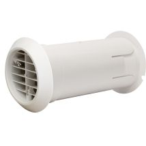 Manrose Extractor Fan Ducting Back Draught Shutter Internal Fit Wall Kit White