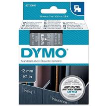 Dymo - Schriftbandkassette D1 12 Mm X 7 M (b X L) Transparent Weiß