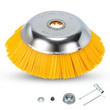 Swanew Unkrautbürste Motorsense 8 Zoll Aufnahme Freischneider Nylonbürste 25,4x200mm Wildkrautbürste