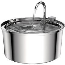 Toolive - Fontana Per Gatti Da 3,2 Litri, In Acciaio Inossidabile, Con Pompa Potenziata E 1 Filtro Di Ricambio - Treetalk